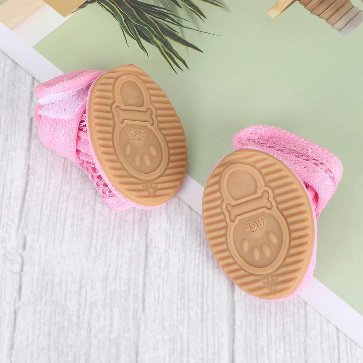4 Pairs Breathable Mesh Dog Booties for Chihuahua & Small Dogs - Summer Paw Protectors for Hot Pavement, Walking, Hiking & Outdoor Adventures