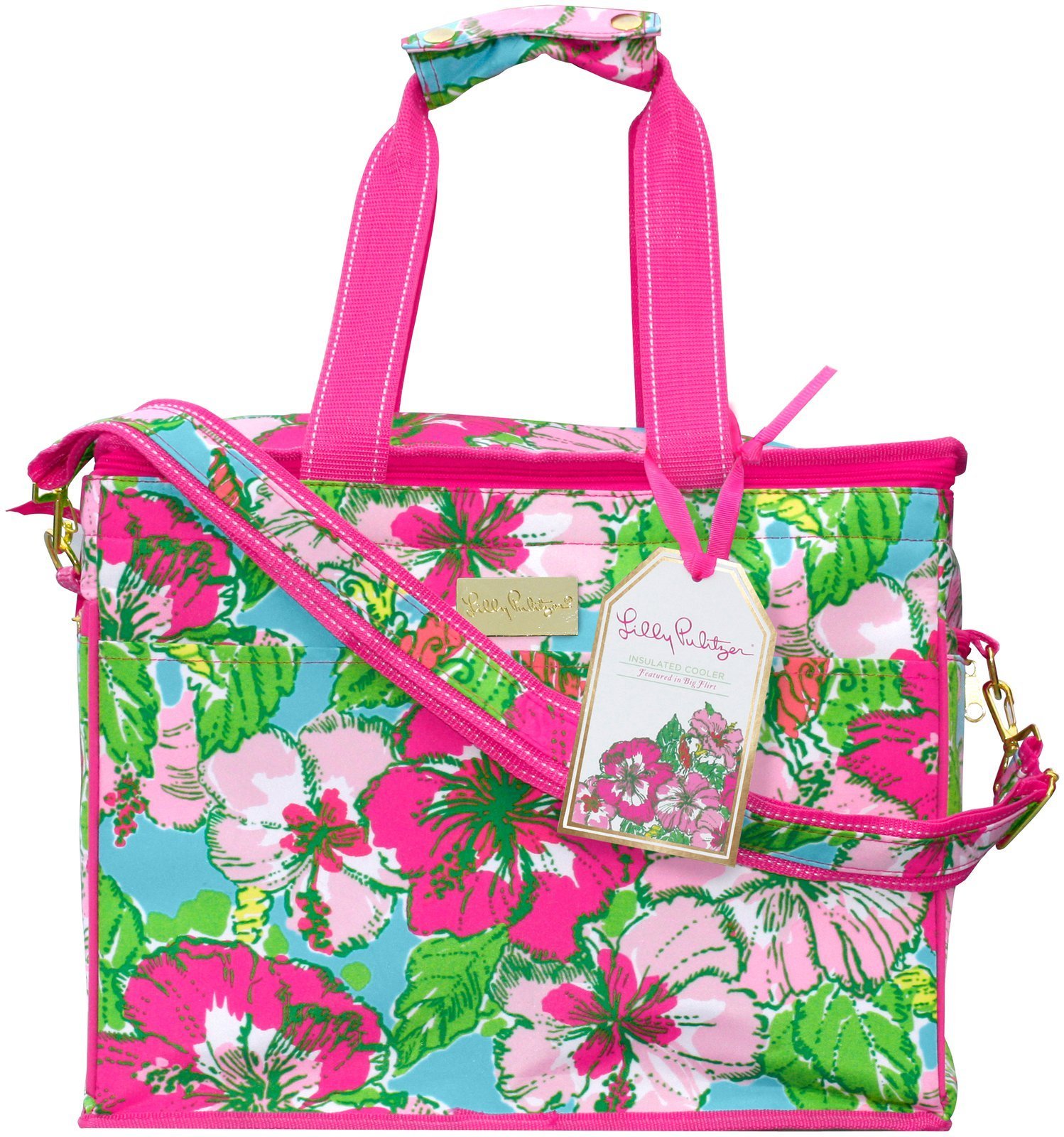 Lilly Pulitzer Insulated Cooler Tote Bag - Big Flirt Print - Leakproof Picnic & Beach Essentials for Women - Perfect for Outdoor Parties, Tailgating & Summer Adventures