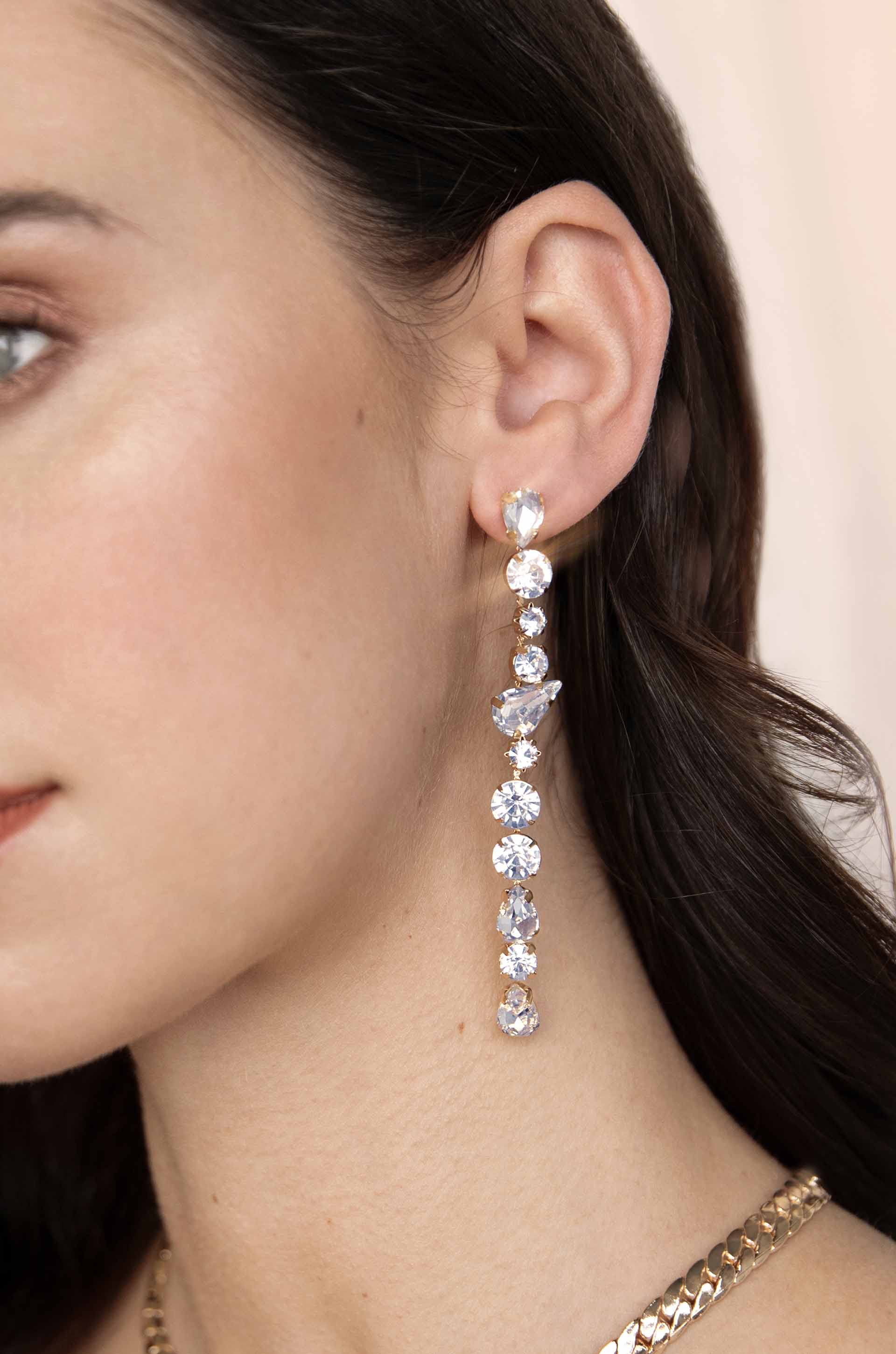 Ice Drop Dangle Earrings for Women - Elegant Crystal Glass Beaded Earrings for Party, Wedding & Evening Wear - Perfect Gift for Her