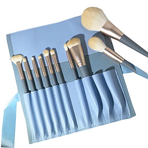 STUNHUB 10-Piece Professional Makeup Brush Set - Premium Synthetic Foundation, Blending, Powder, Blush & Eyeshadow Brushes with Travel Pouch - Perfect for Home Makeup, Travel & Professional Makeup Artists