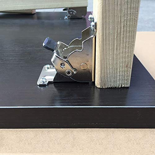 Black Iron Folding Hinges & Brackets - Self-Locking Cabinet Hinges, Table Legs & Foldable Feet for Chairs, Tables & Furniture Extensions | Perfect for DIY Projects, Home Renovation & Space-Saving Furniture