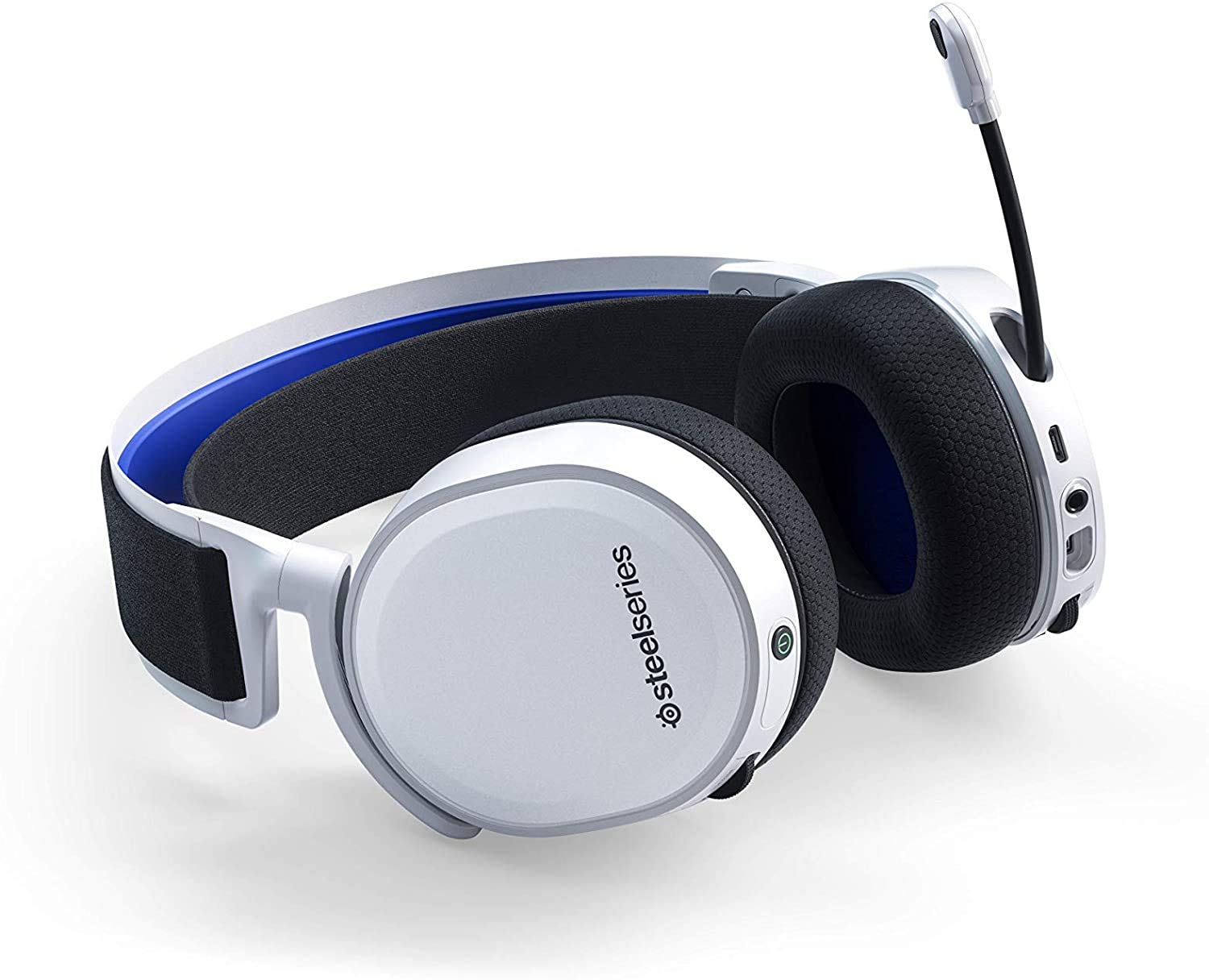 SteelSeries Arctis 7P Wireless Gaming Headset - 2.4GHz Lossless Audio for PS5/PS4 - Comfortable White Headphones with Microphone - Perfect for Competitive Gaming & Streaming