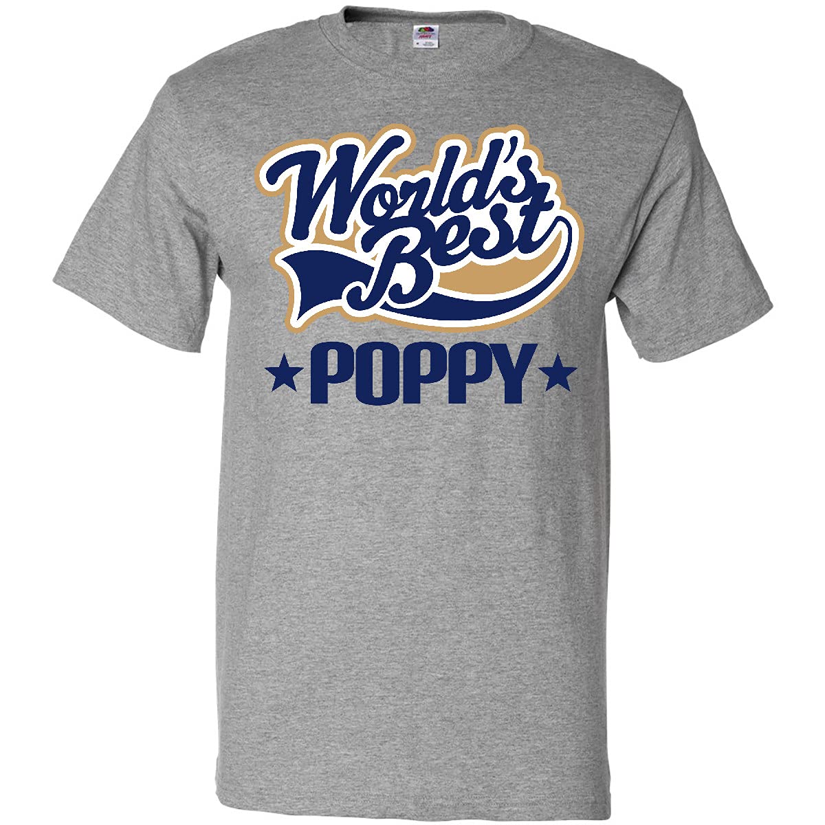 World's Best Poppy Grandpa Graphic T-Shirt - Funny & Comfortable Cotton Tee for Fathers Day, Grandparents Day & Casual Wear