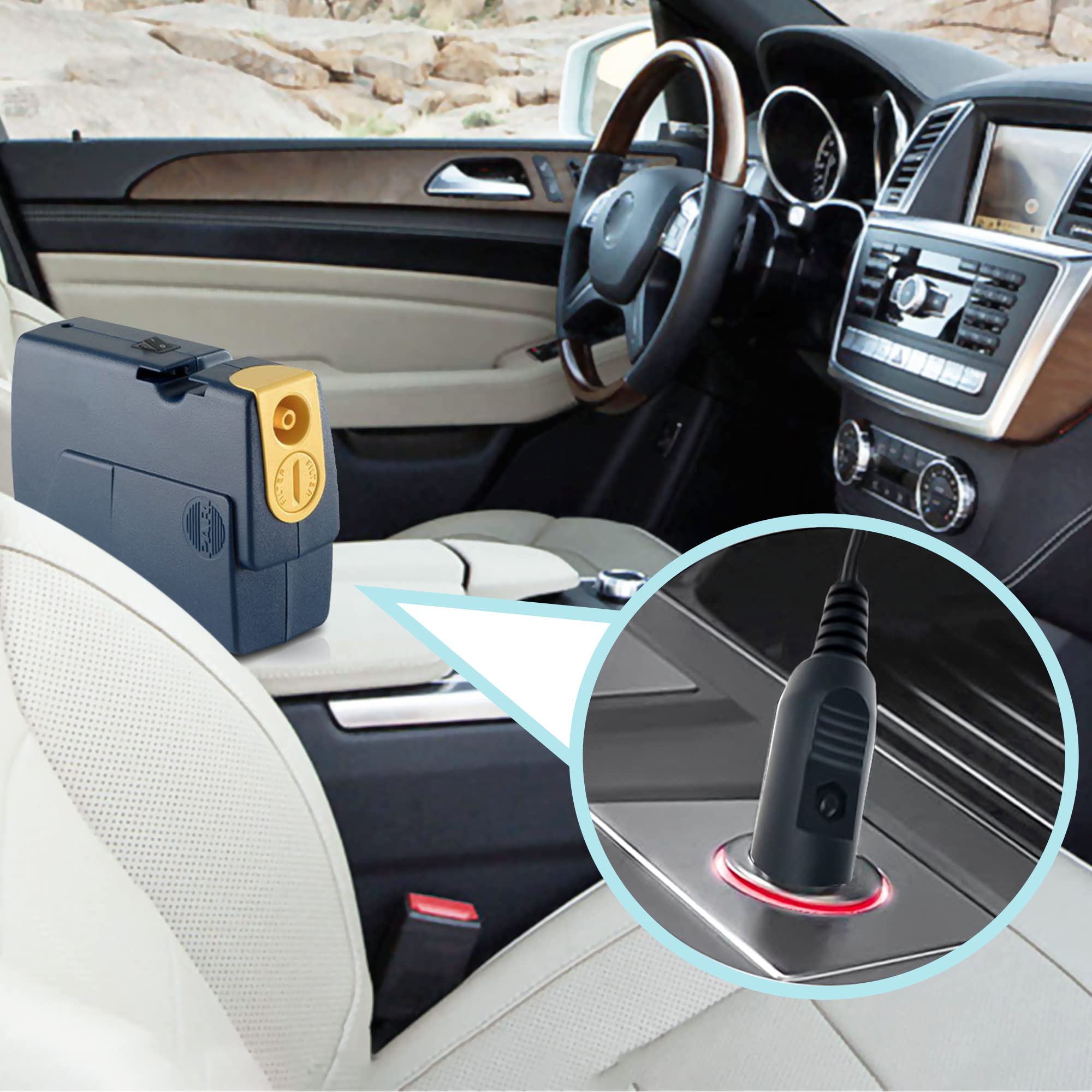 SLLEA AC/DC Car Charger for Pari Trek S Compressor Nebulizer - Travel Power Supply for Asthma Treatment