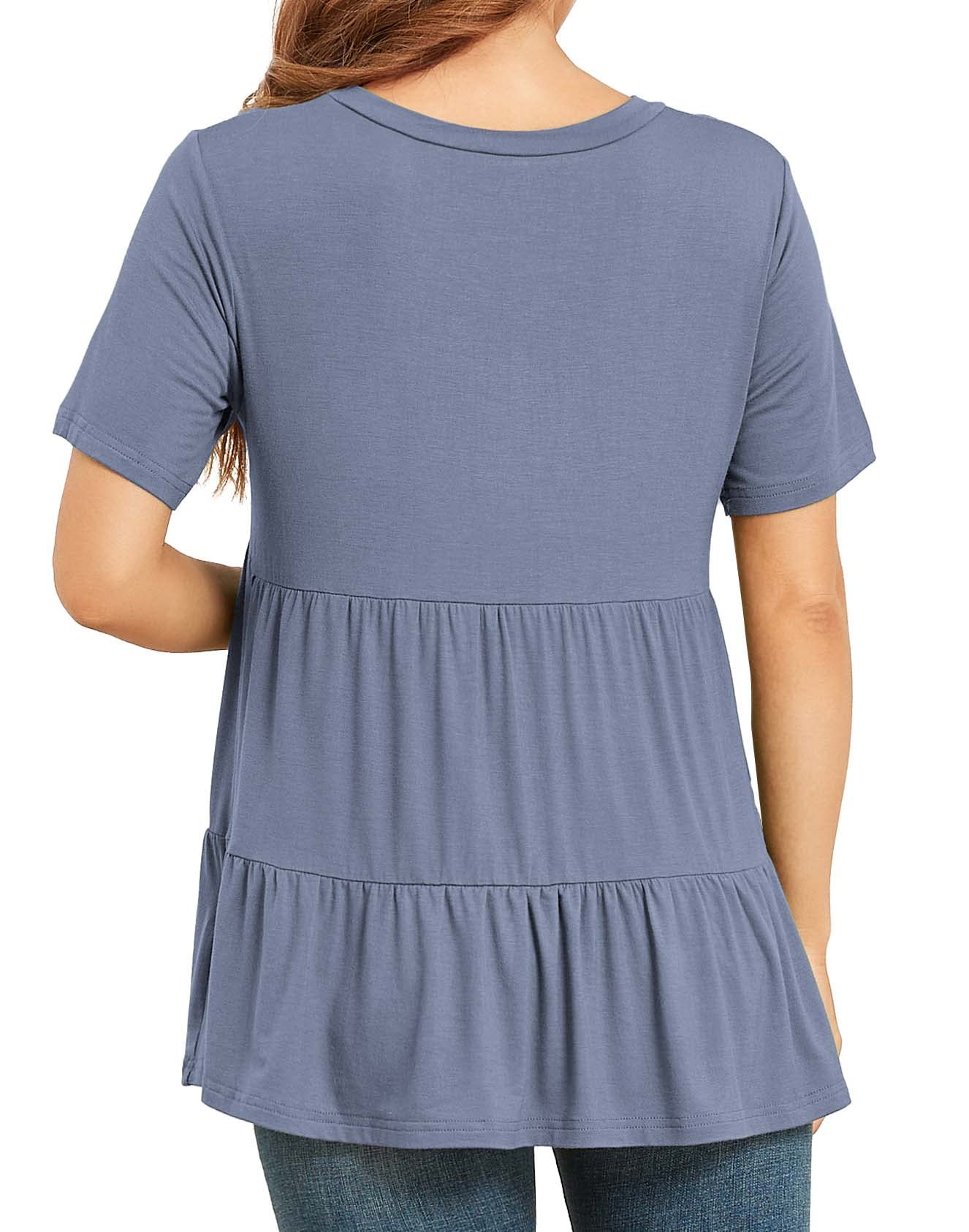 Xpenyo Women's Maternity Tops - Long Sleeve Pregnancy Shirts & Tunics for Fall 2024 - Comfortable Crew Neck Blouses for Casual & Dressy Occasions - Perfect for Work, Baby Showers & Everyday Wear