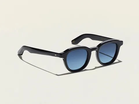 Moscot Dahven Black Blue 44mm Sunglasses for Men & Women - Classic Retro Eyewear with UV Protection - Perfect for Driving, Travel & Outdoor Activities