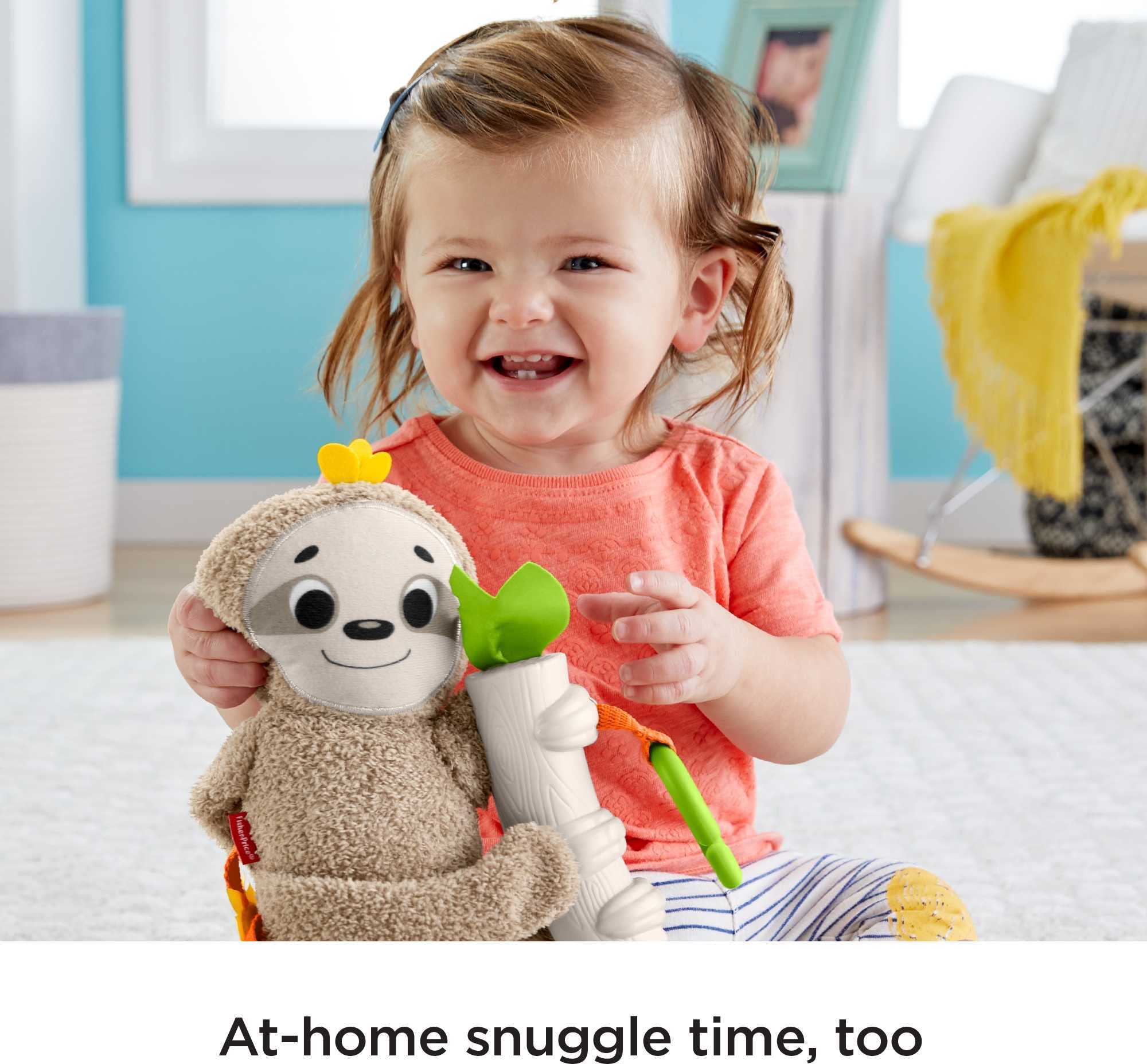 Fisher-Price Rainforest Music & Lights Deluxe Baby Activity Gym with Stroller Toy Sloth – Interactive Playmat for Tummy Time & Sensory Development – Perfect for Newborns & Infants (0-12 Months)