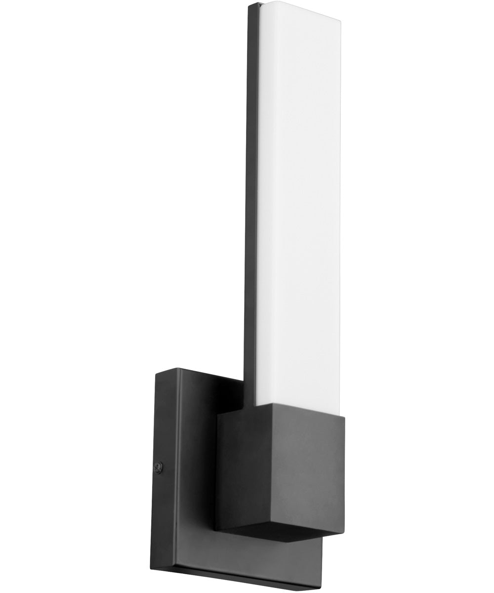 1 Light LED Wall Mount Light Fixture - Matte Black Finish - Modern Indoor/Outdoor Lighting for Hallway, Porch, Entryway & Bedroom