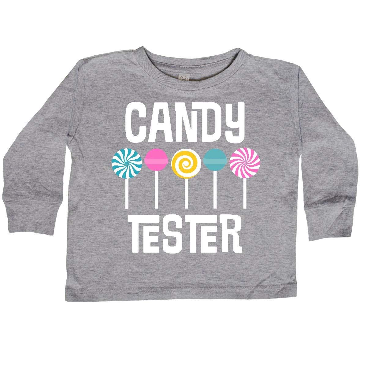 Inktastic Candy Tester Cute Sweets Toddler Long Sleeve T-Shirt - Soft Cotton Tee for Baby Girls & Boys - Perfect for Birthday Parties, Family Photos & Everyday Playtime