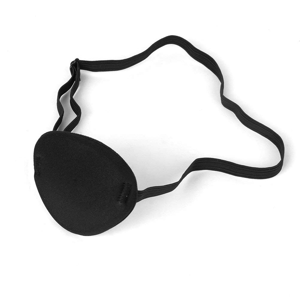 Anzailala Adjustable Eye Patch for Adults and Kids - Black Lazy Eye Patch for Amblyopia Treatment, Comfortable & Reusable - Perfect for Gaming, Reading & Watching TV