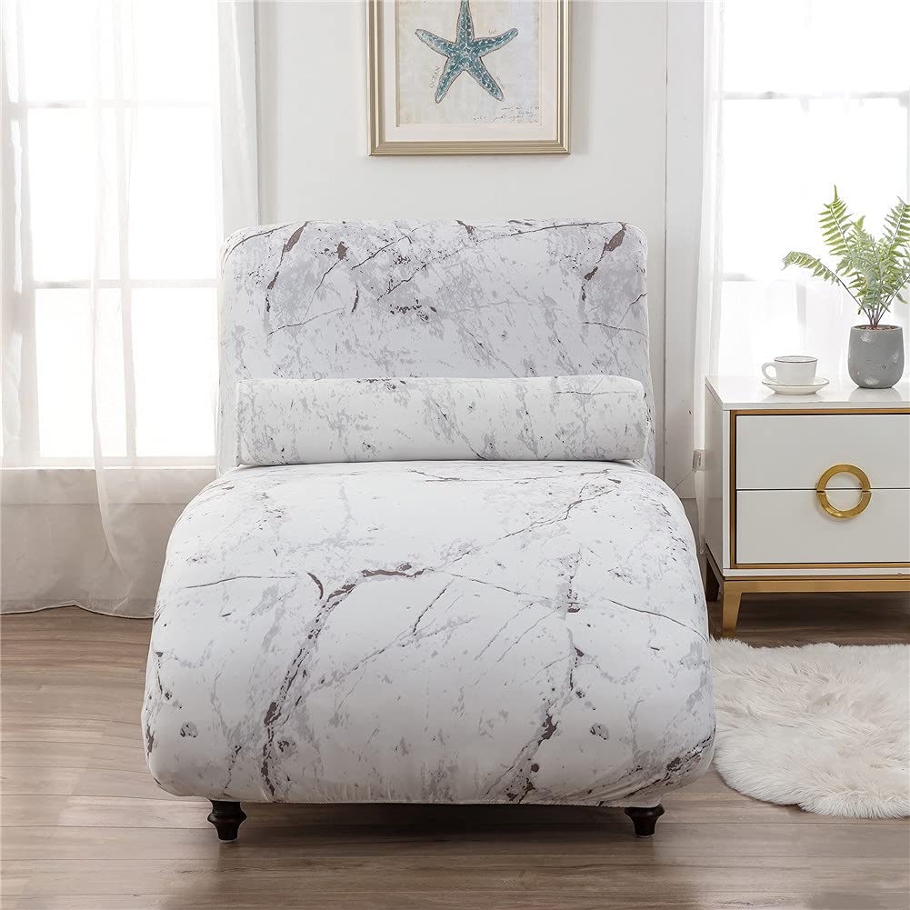 Luxury Chaise Lounge Cover - Elastic Slipcover for Indoor Furniture - Ultra Soft & Machine Washable - Perfect for Living Room, Bedroom, or Patio (15 Pack)