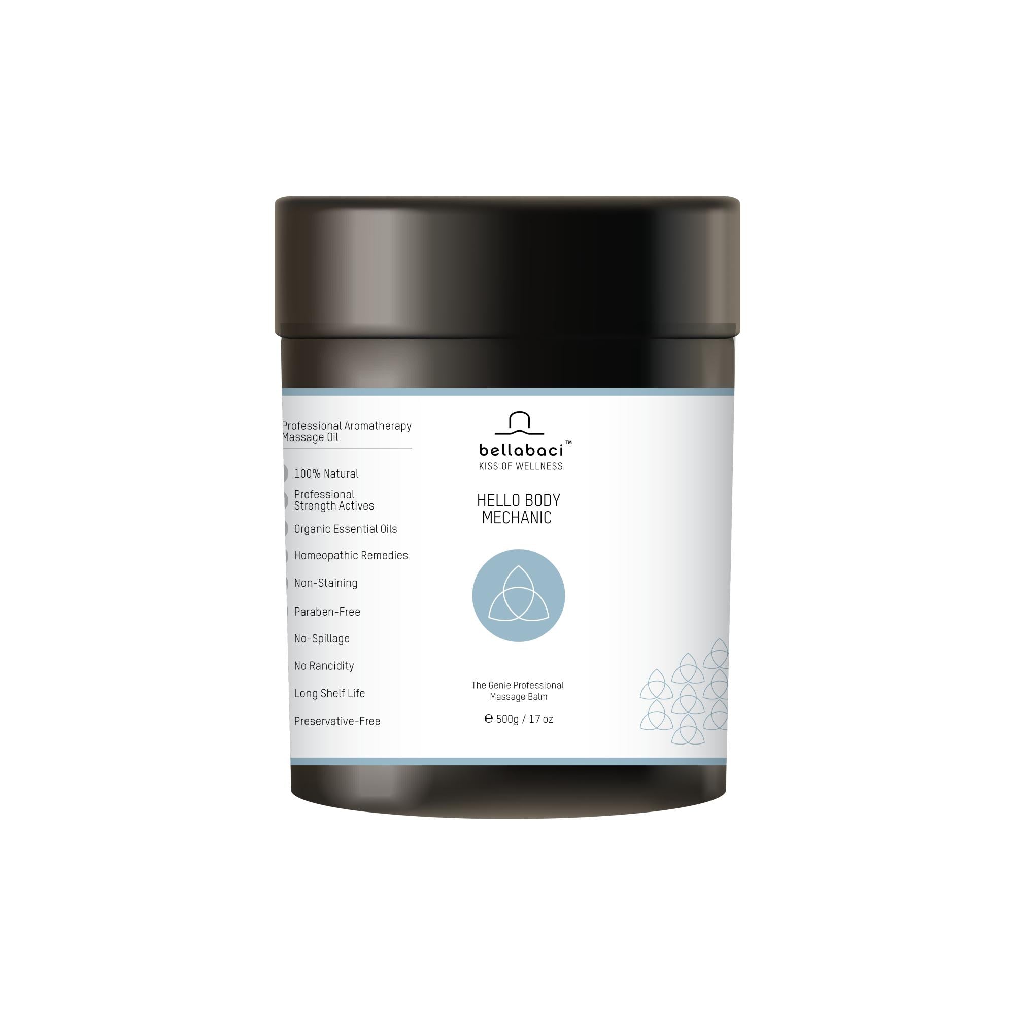 Bellabaci Hello Body Mechanic Wellness Balm - 17.63 oz Muscle Relief & Relaxation Balm for Pain Relief, Sore Muscles & Joints - Perfect for Post-Workout Recovery, Massage Therapy & Daily Stress Relief