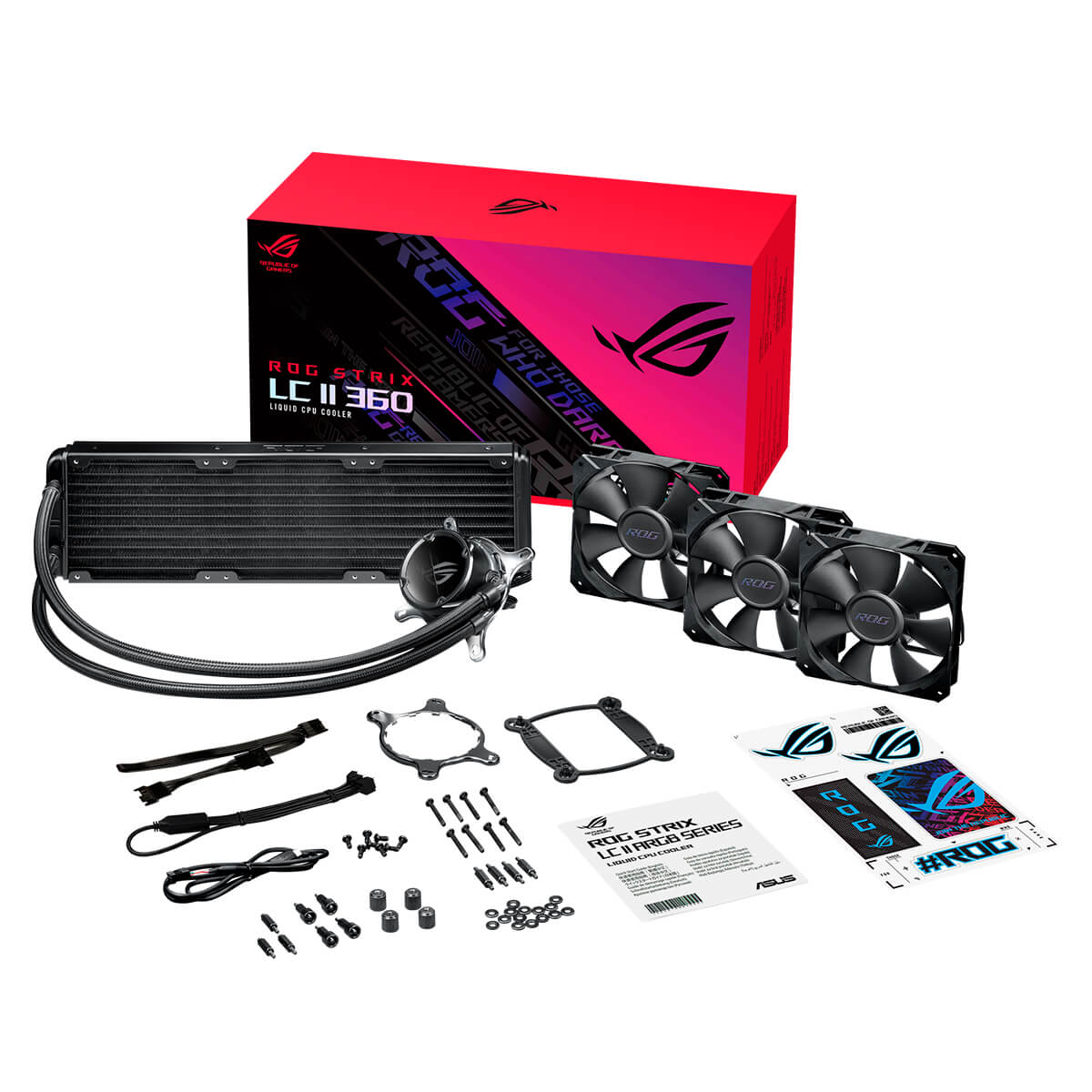 ASUS ROG Strix LC II 360 RGB AIO Liquid CPU Cooler - High Performance Cooling for Gaming PCs & Workstations - Perfect for Overclocking, Streaming & Intensive Gaming Sessions