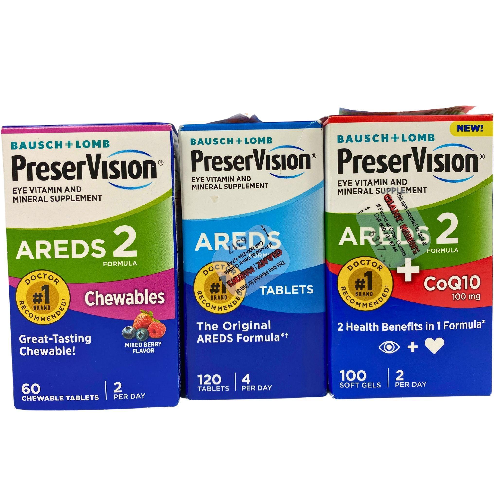 Bausch + Lomb PreserVision AREDS 2 Eye Vitamin & Mineral Supplement - 36 Count Bottle for Vision Support & Eye Health - Perfect for Adults with Macular Degeneration or Dry Eyes