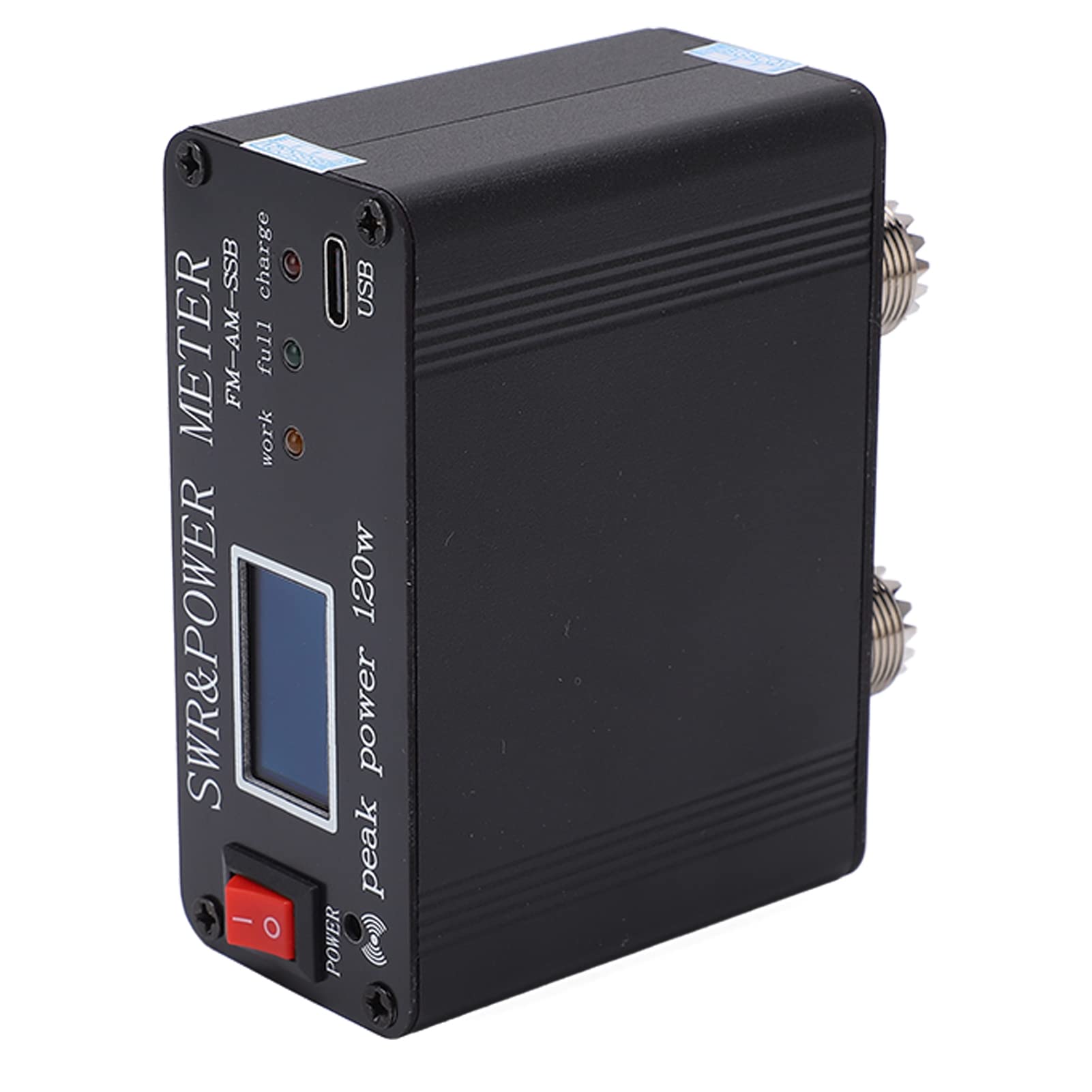 SWR/Power Meter - Shortwave Standing Wave Ratio Meter with 0.5W to 120W Measurement Range - Perfect for Ham Radio, CB Radio & Antenna Testing - Ideal for Amateur Radio Operators & RF Engineers