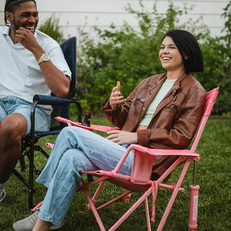 Kickback Rocker™ - Portable Folding Rocking Chair for Outdoor, Camping & Relaxation - Perfect for Patio, Beach, Backyard & Travel