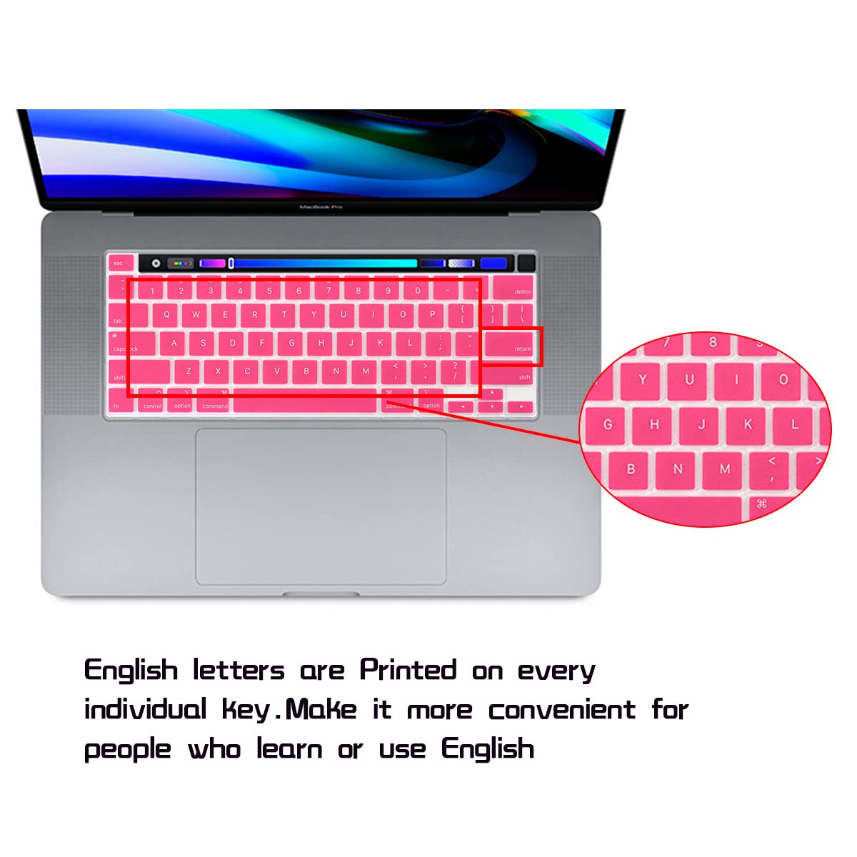 Ultra Thin Silicone Keyboard Cover Skin for MacBook Pro 13 inch 2020 (A2289/A2251/A2338 M1 Chip) & MacBook Pro 16