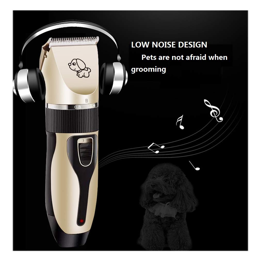 Mikayoo Professional Pet Grooming Clippers - Rechargeable Electric Dog & Cat Hair Trimmer Kit for Home Use | Gentle & Quiet Pet Shaver for Dogs, Cats, Small Animals | Perfect for Bathing, Shedding & Grooming Sessions