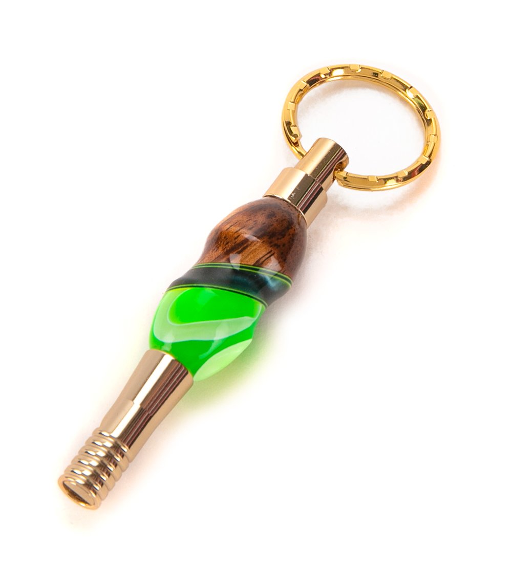 Premium Koa Wood Whistle Keychain - Handcrafted Survival Whistle with Key Ring - Outdoor, Hiking, Camping & Emergency Safety Gear (Multiple Colors Available)