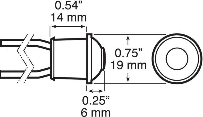 Piranha LED M176R Red Clearance Side Marker Light - High Visibility Truck & Trailer Safety Lights for Night Driving & Road Compliance