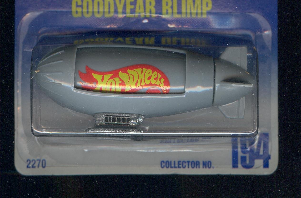 Hot Wheels 1991-194 Goodyear Blimp 1:64 Scale Die-Cast Toy Car - Blue Card Collectible Edition for Kids & Adults - Perfect for Display, Play & Racing Scenes