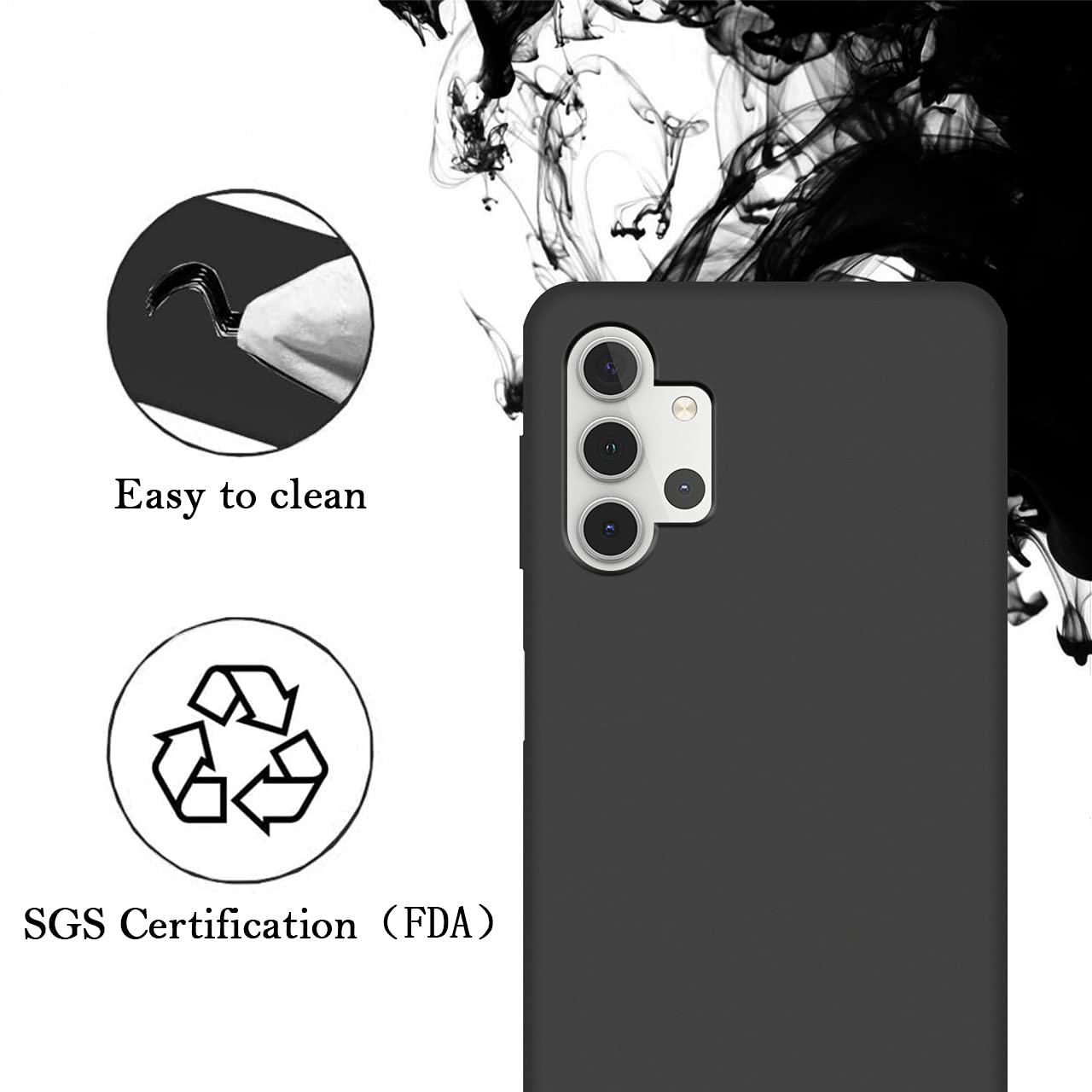 Custom Samsung Galaxy A32 5G Phone Case - Personalized Photo & Text Name - Anti-Scratch Shock-Resistant Soft TPU Protective Cover (Black) - Perfect for Everyday Use, Travel & Gifts