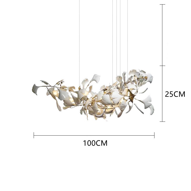 Elegant Leaf Chandelier - Modern Crystal Ceiling Light Fixture for Dining Room, Living Room & Bedroom | Perfect for Home Decor, Wedding & Interior Design