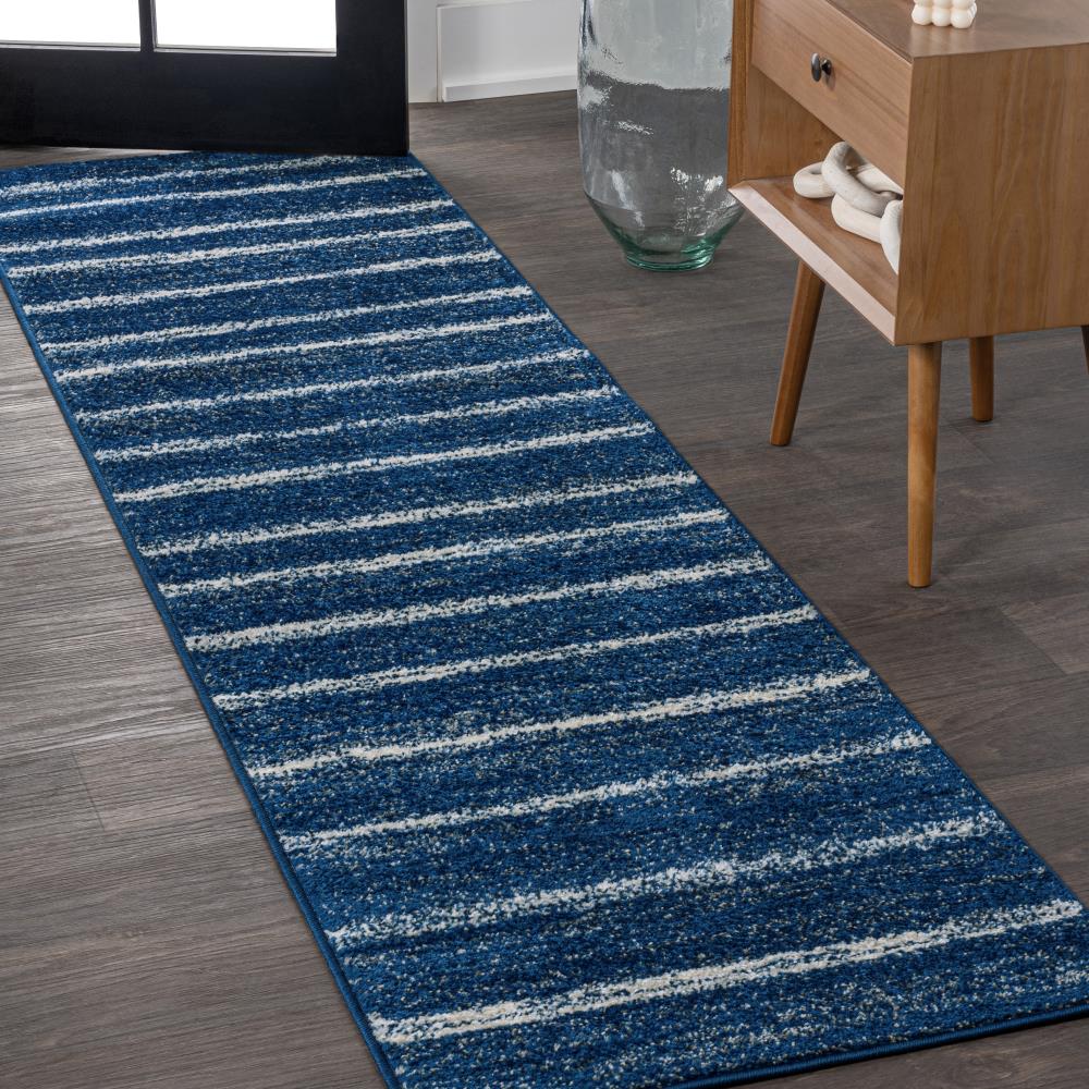 Williamsburg Minimalist Stripe Area Rug - Soft Modern Wool Carpet for Living Room, Bedroom & Office - Neutral Home Decor Rug