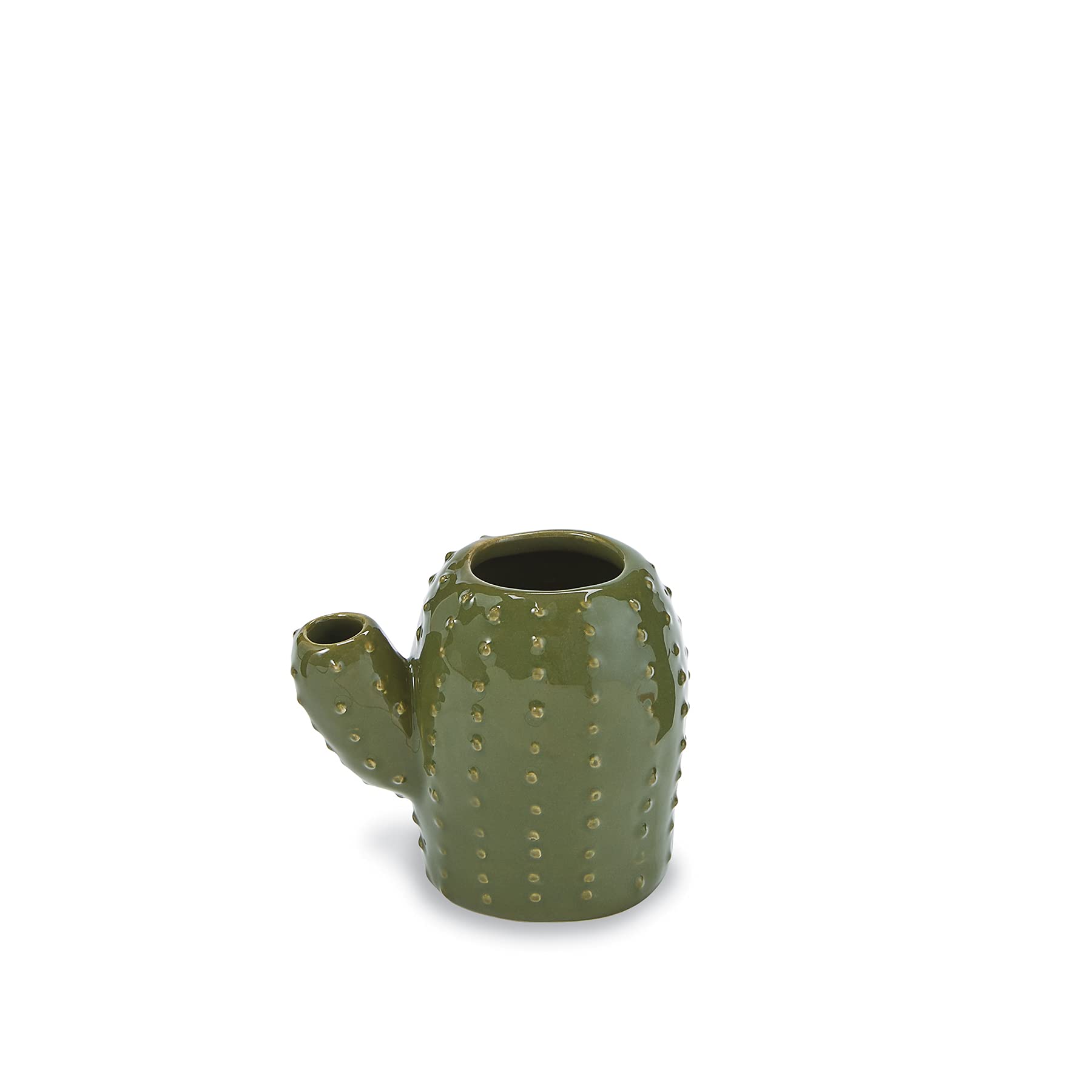 Mud Pie Small Cactus Ceramic Vase - Green Mini Succulent Planter Pot for Home Decor, Office Desk, Wedding Centerpiece & Gift Idea