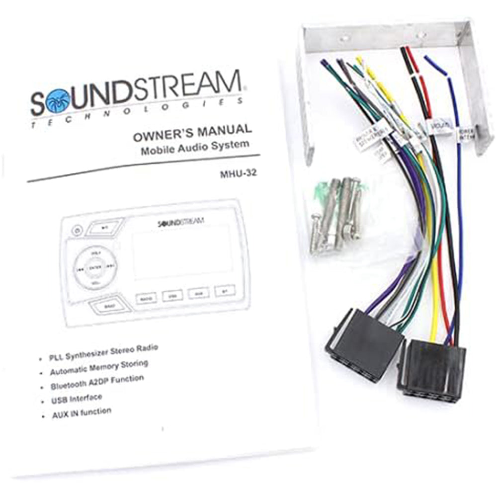 Soundstream MHU 32 Marine Grade Waterproof Digital Media Player with Bluetooth - Perfect for Boats, Yachts & Outdoor Water Activities