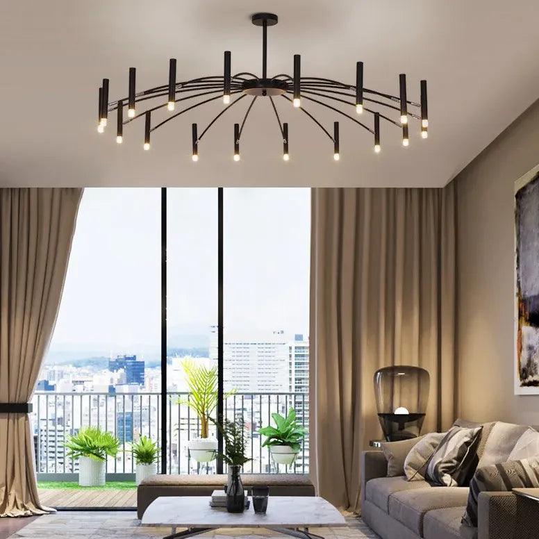 Modern LED Chandelier with Metal Finish - Energy Efficient Spot Lights for Dining Room, Bedroom & Living Room Ceiling Lighting