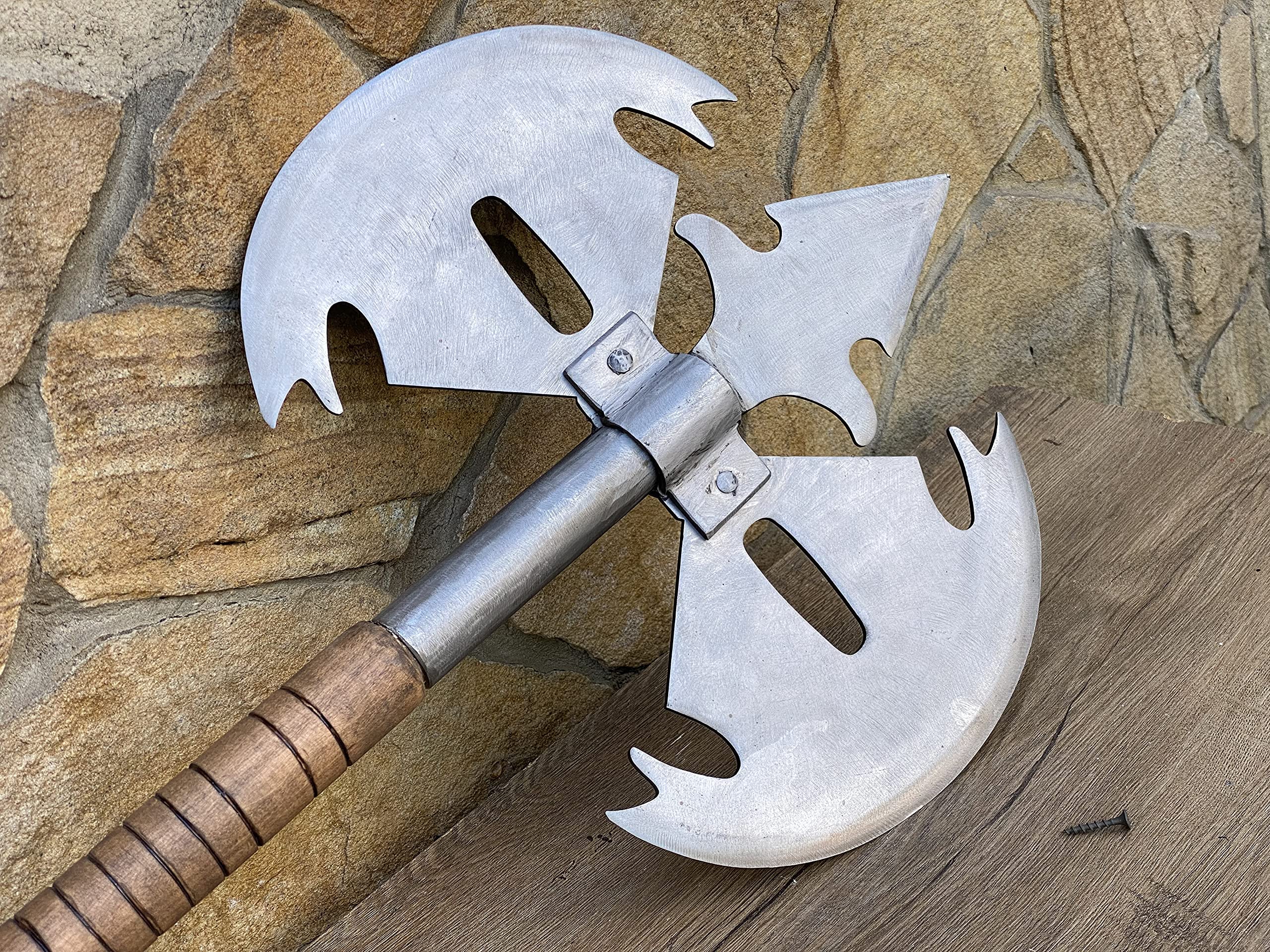High-Quality Cosplay Axe Prop - Perfect for DIY, Vampire Costumes, Birthday & Christmas Gifts - Durable Steel Collectible for Display (Great for Halloween, Cosplay Events & Home Decor)