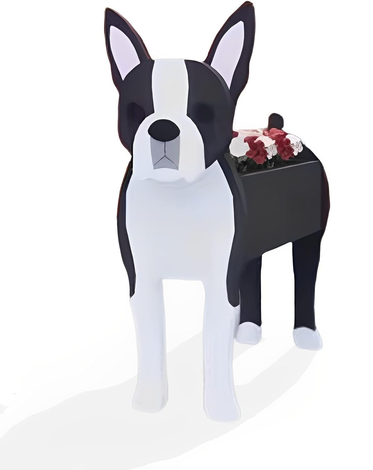 Bamboo's Grocery LoKii Boston Terrier Dog Planter - Cute Animal Shaped Flower Pot for Indoor Outdoor Garden Decor | Perfect for Succulents, Herbs & Home Decoration