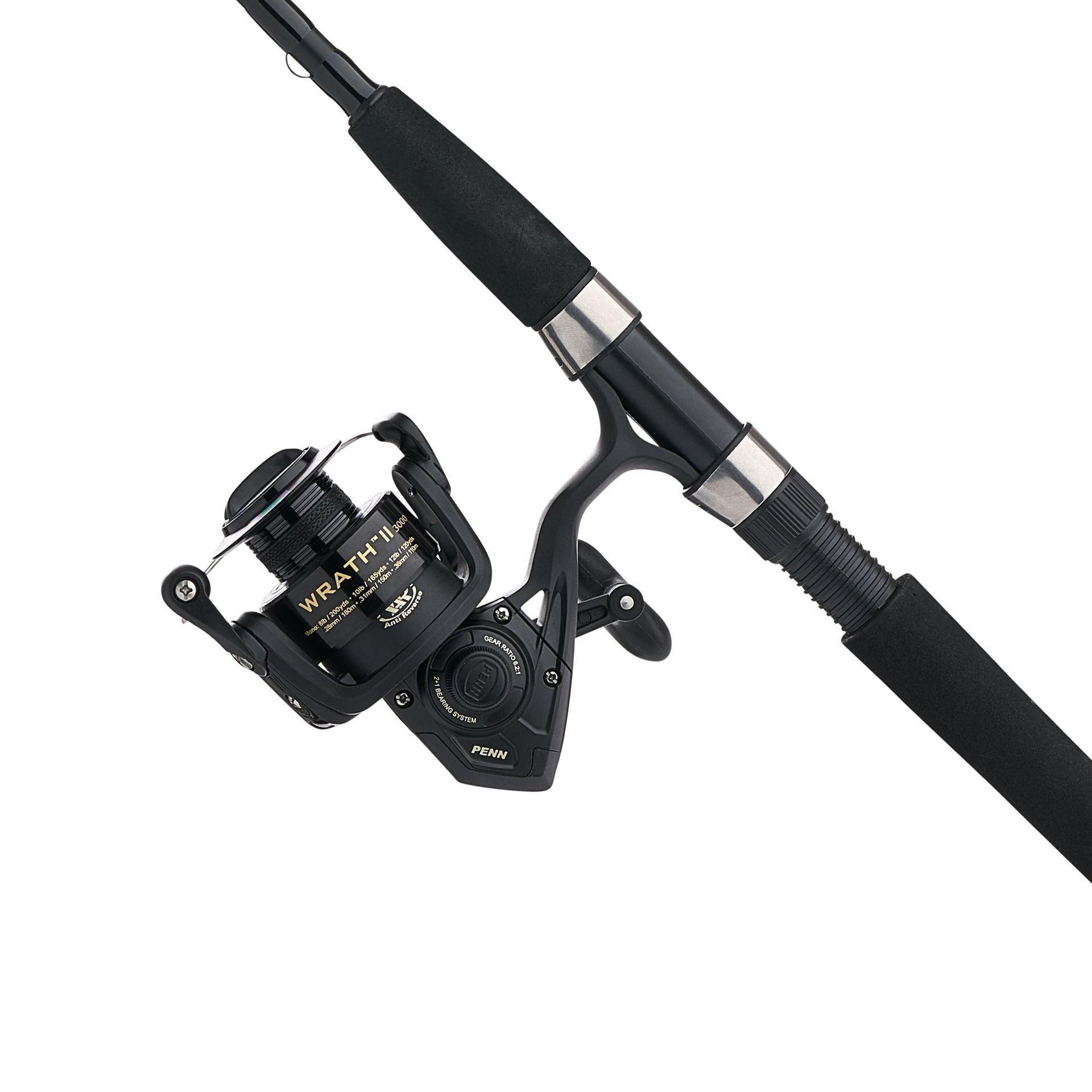 Wrath™ II Spinning Rod and Reel Combo - Premium Fishing Gear for Freshwater & Saltwater Anglers | Perfect for Bass, Trout, and Offshore Fishing Adventures
