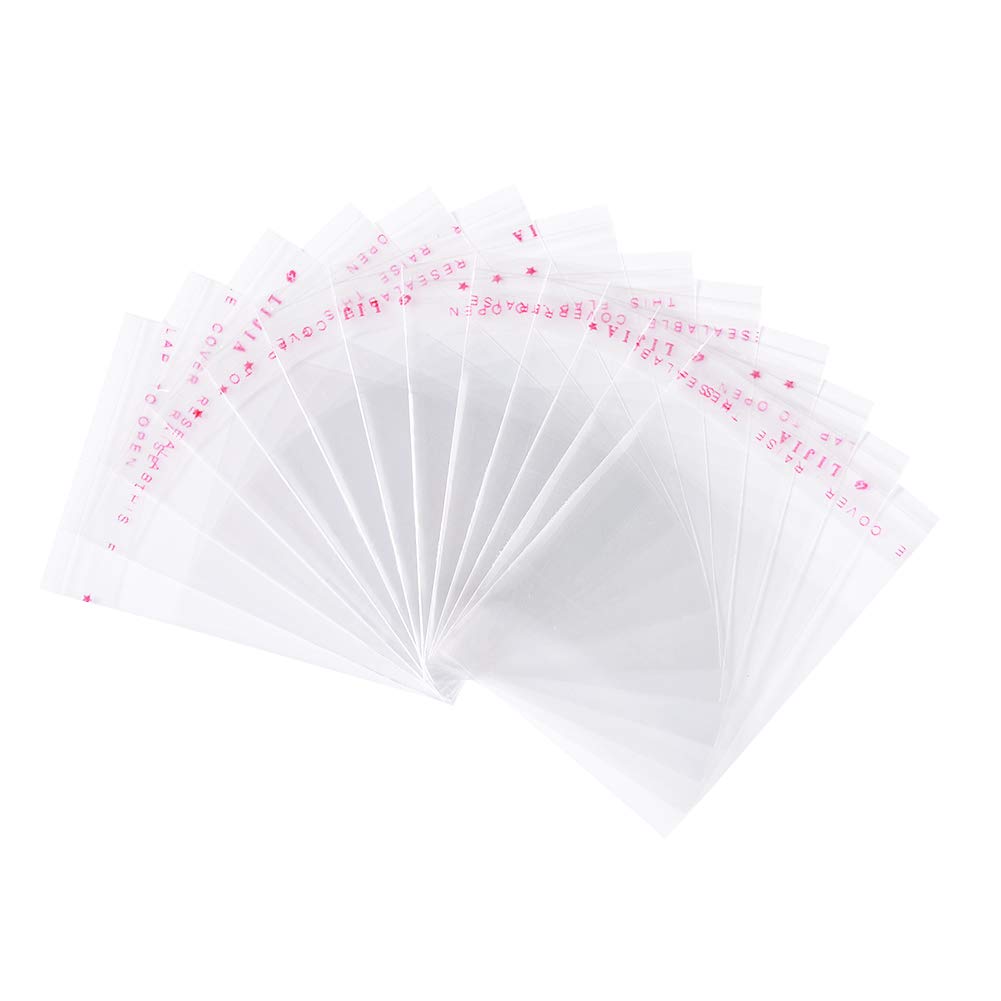 1000pcs 1.97x1.78inch (45x50mm) Clear Resealable OPP Plastic Bags - Self-Adhesive Seal for Bakery, Candy, Soap, Cookies, Chocolate & Jelly Packaging | Perfect for Food Storage, Party Favors & Small Business Retail