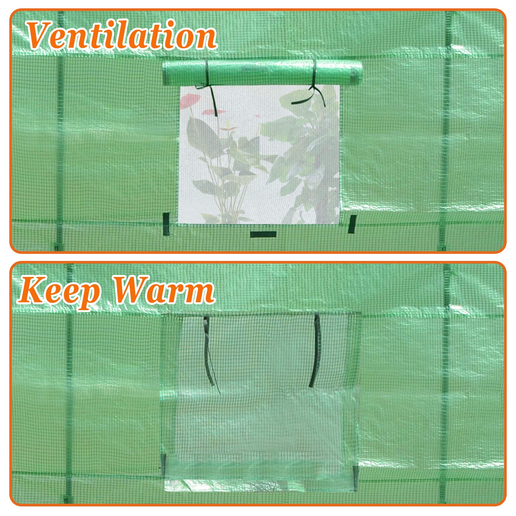 **Large 20' x 10' x 7' Walk-in Greenhouse Tent - Heavy-Duty Portable Plant Tunnel for Gardening, Vegetables & Flowers - Perfect for Backyard, Patio & All-Season Plant Protection**