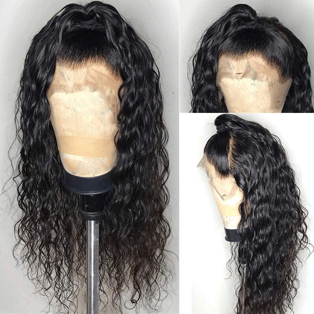 9A Brazilian Virgin Human Hair Wigs for Black Women - Glueless Lace Front Wig with Baby Hair, Pre-Plucked Deep Curly 12