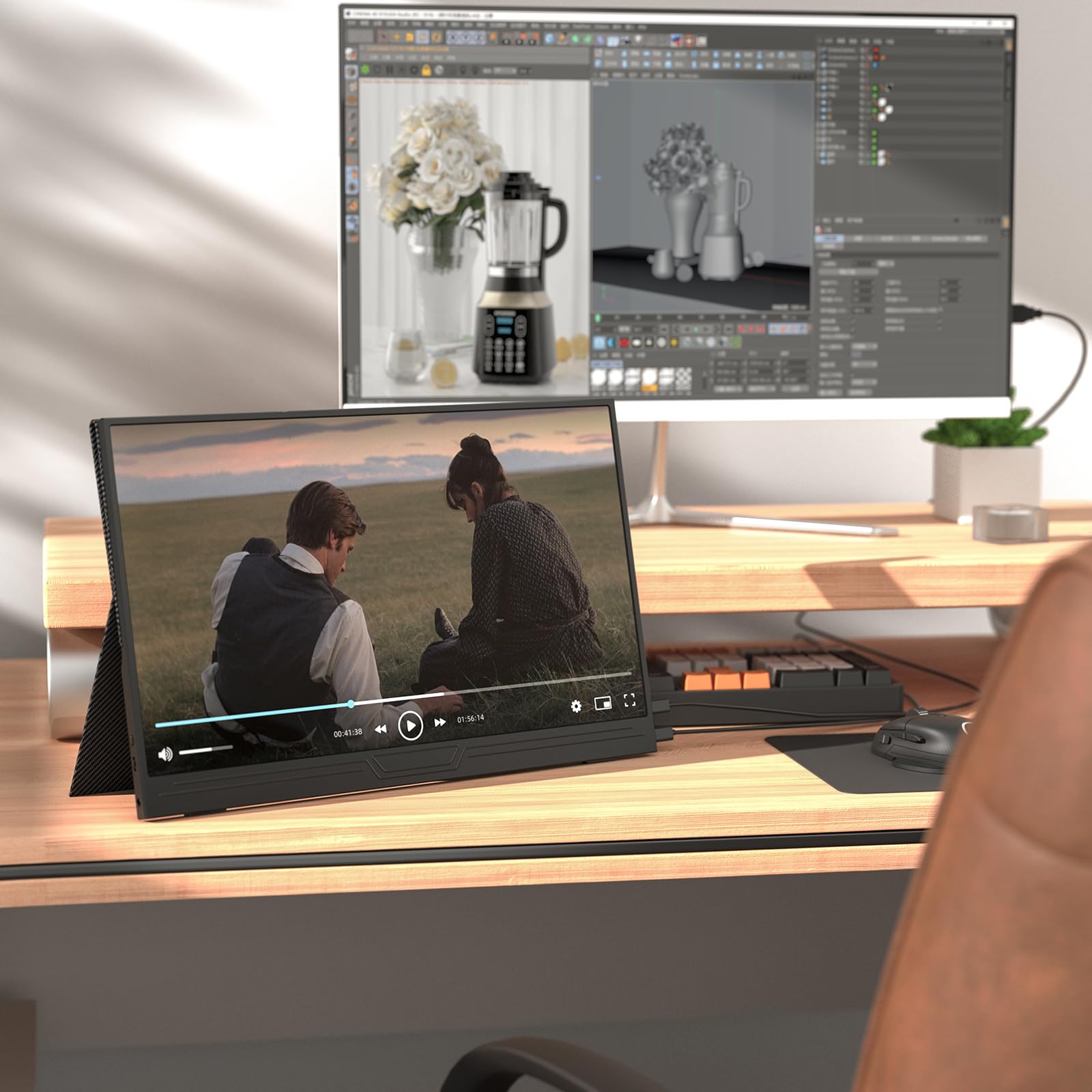 Portable Touchscreen Monitor - 15.6