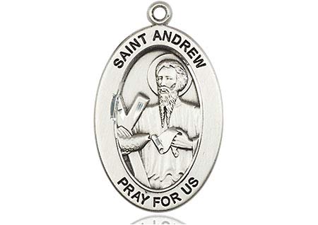 Sterling Silver Saint Medal with Stainless Steel Chain & Gift Box - Religious Jewelry for Baptism, First Communion & Everyday Faith Wear
