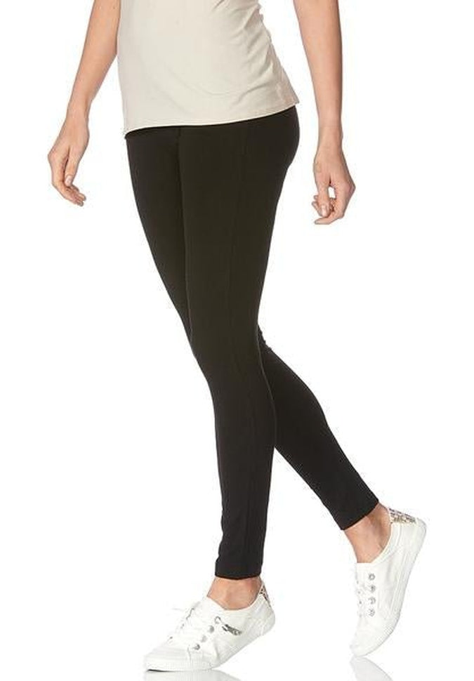 HUE Ultra Skimmer Leggings with Wide Waistband - High Waisted Yoga Pants for Women, Tummy Control Workout Leggings - Perfect for Yoga, Running, Gym & Everyday Wear