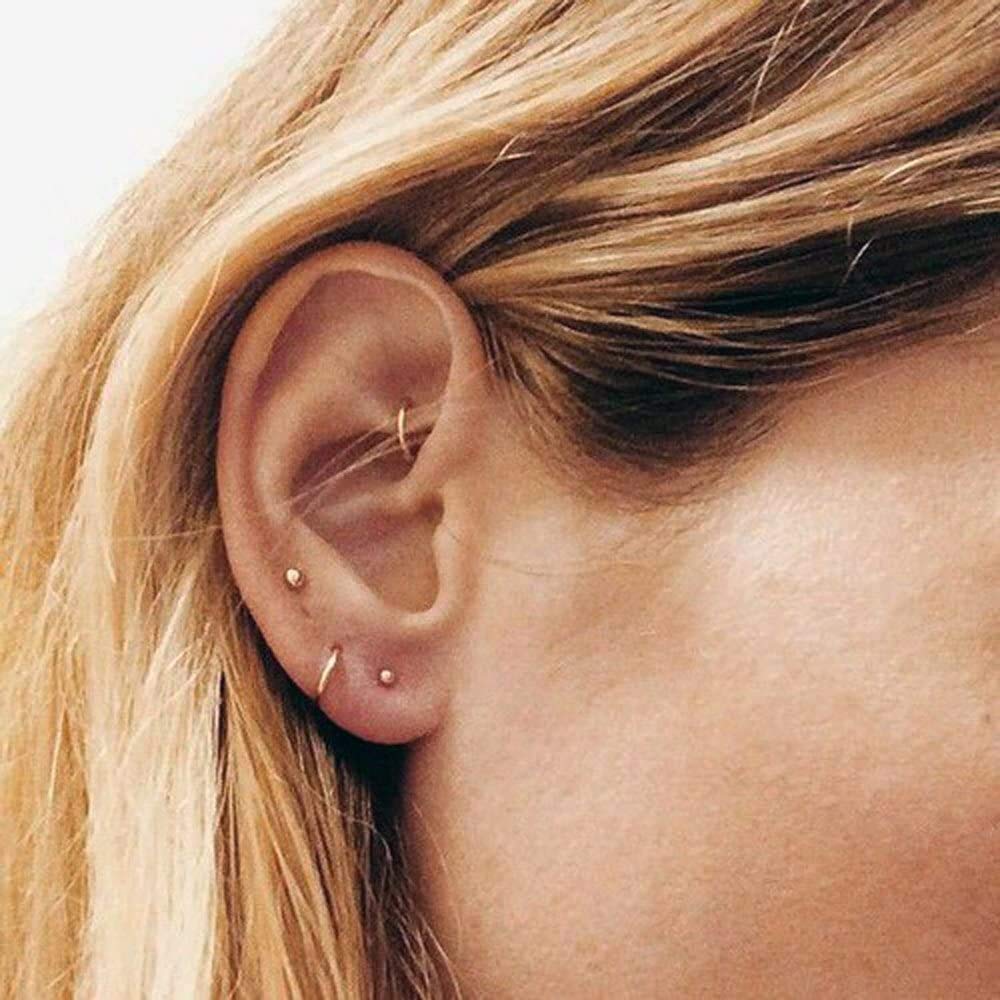 14K Gold Endless Hoop Earrings Set of 3 Pairs - 10mm Small Huggie Hoops for Women | Perfect for Everyday Wear, Gifts & Special Occasions