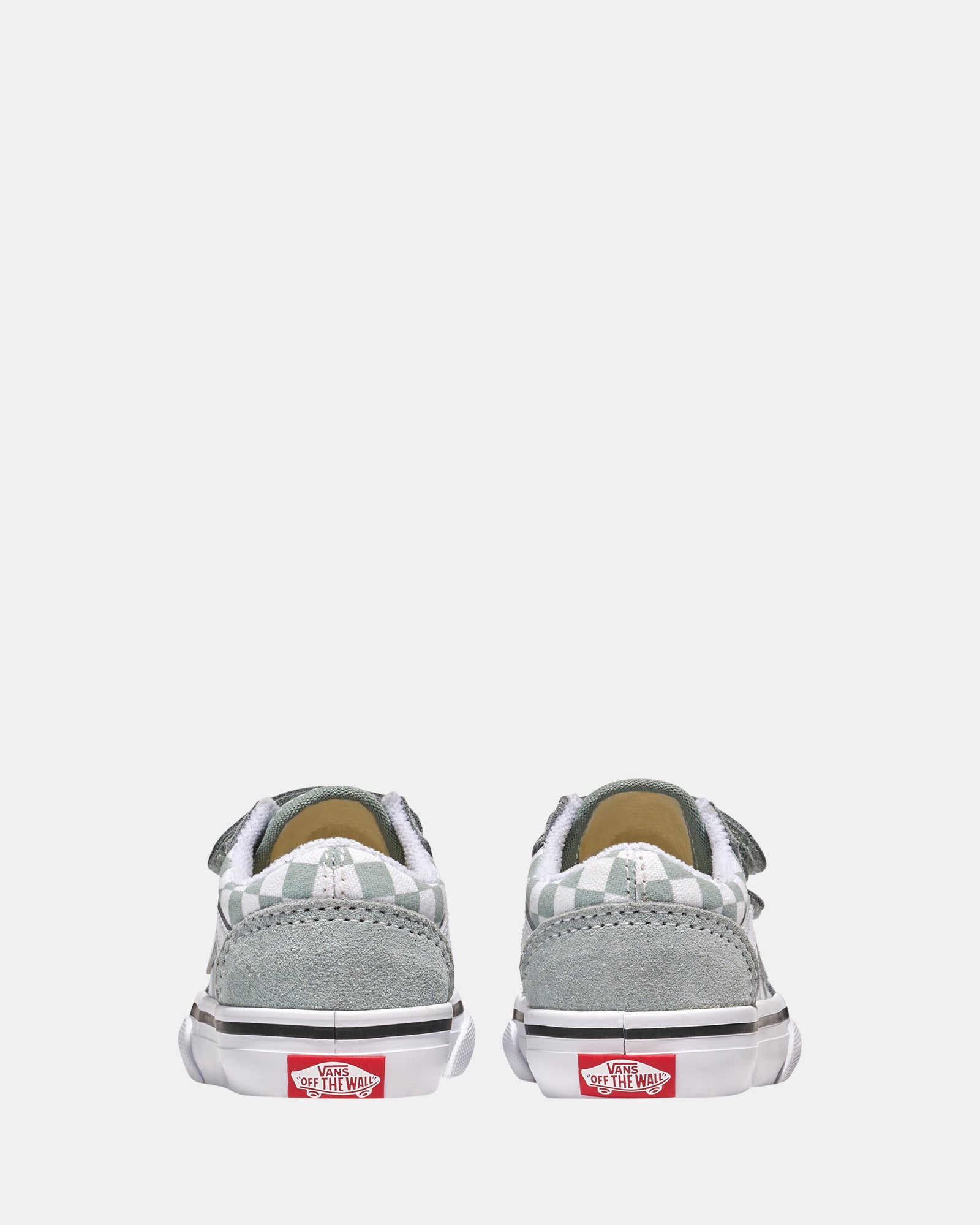 Vans Old Skool V Check Infant Sneakers - Pure Grey - Classic Skate Shoes for Toddlers & Babies - Perfect for Playdates, Daycare & Casual Outings
