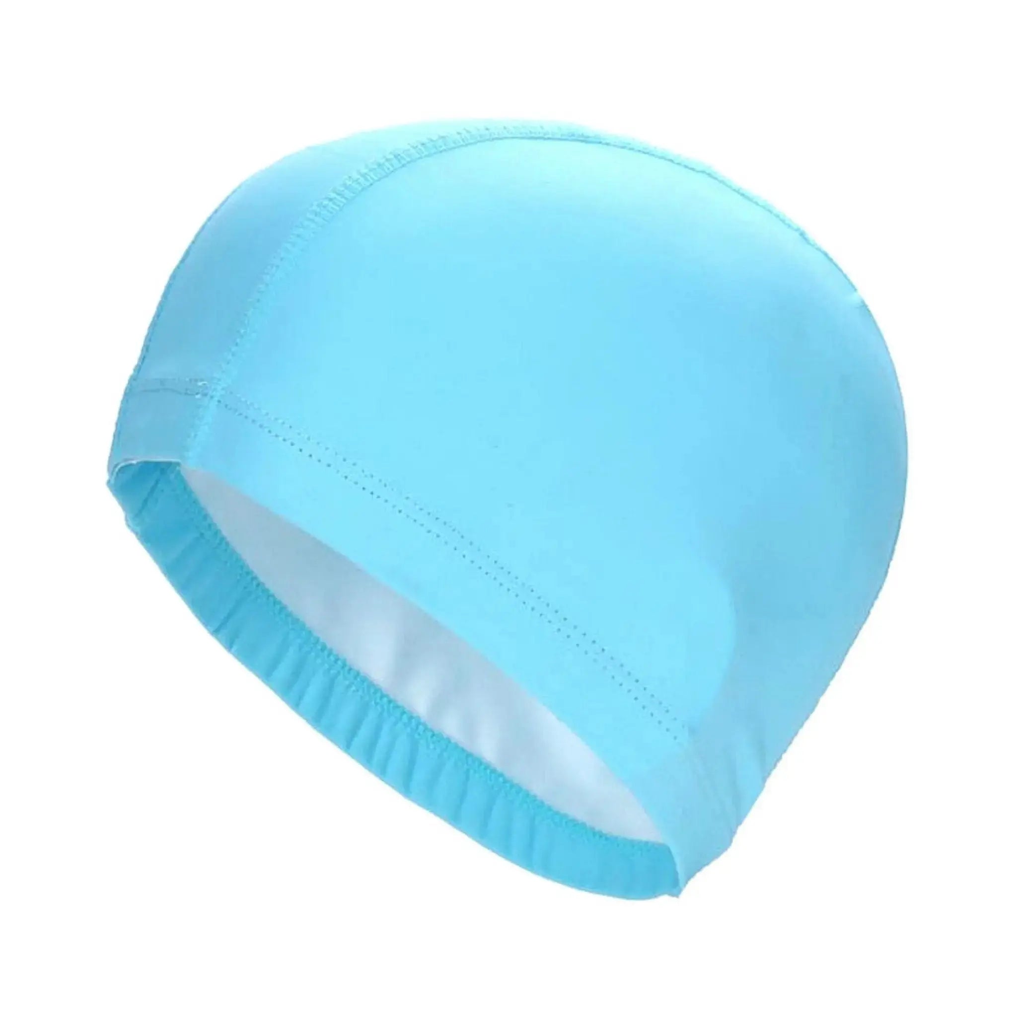Premium Unisex PU Fabric Swimming Cap - One Size Fits All for Pool, Beach & Competitive Swimming