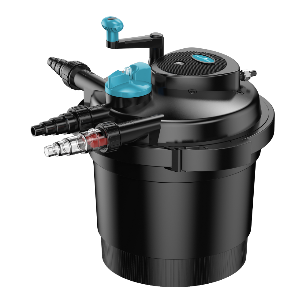 AllPondSolutions Pressurized Pond Filter PFC 8000 & ECO 6000 Pump Complete Kit - Ideal for Garden Ponds, Waterfalls, and Koi Fish Tanks