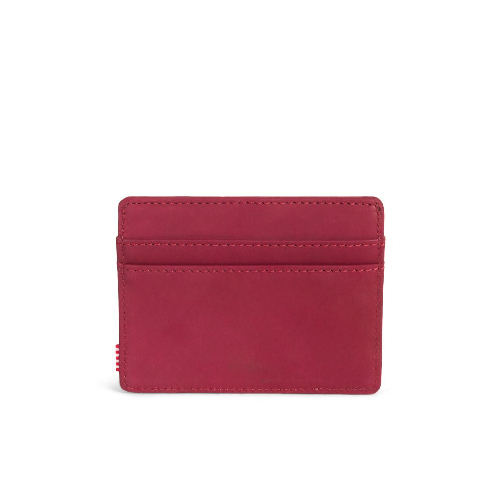 Herschel Beaded Collection Charlie Wallet - Windsor Wine/Nubuck Leather | Stylish RFID-Blocking Wallet for Travel & Everyday Use