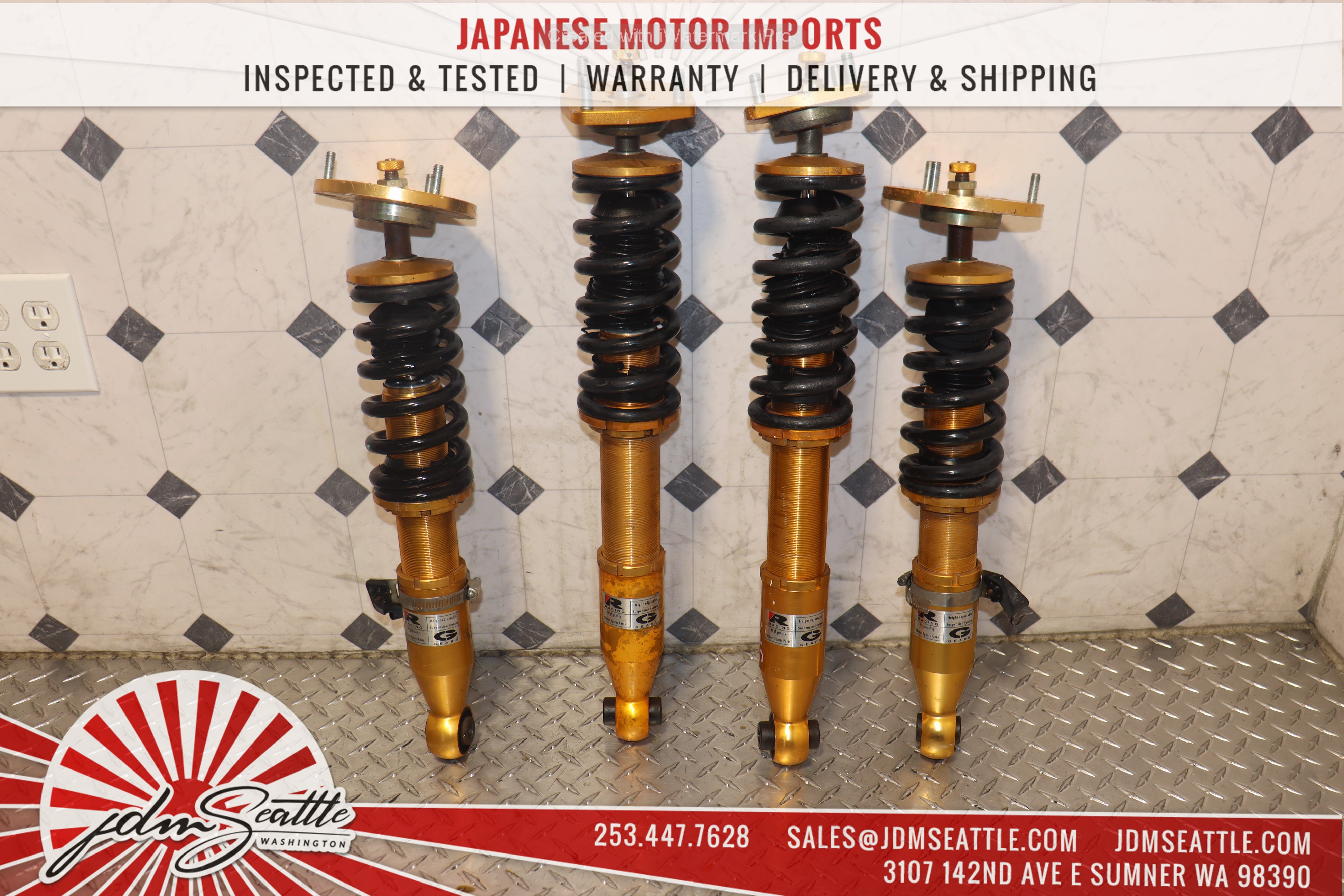 JDM Toyota Altezza SXE10 IS200 IS300 Racing Gear Motorsports Coilovers Set - High-Performance Suspension for Track & Street Racing