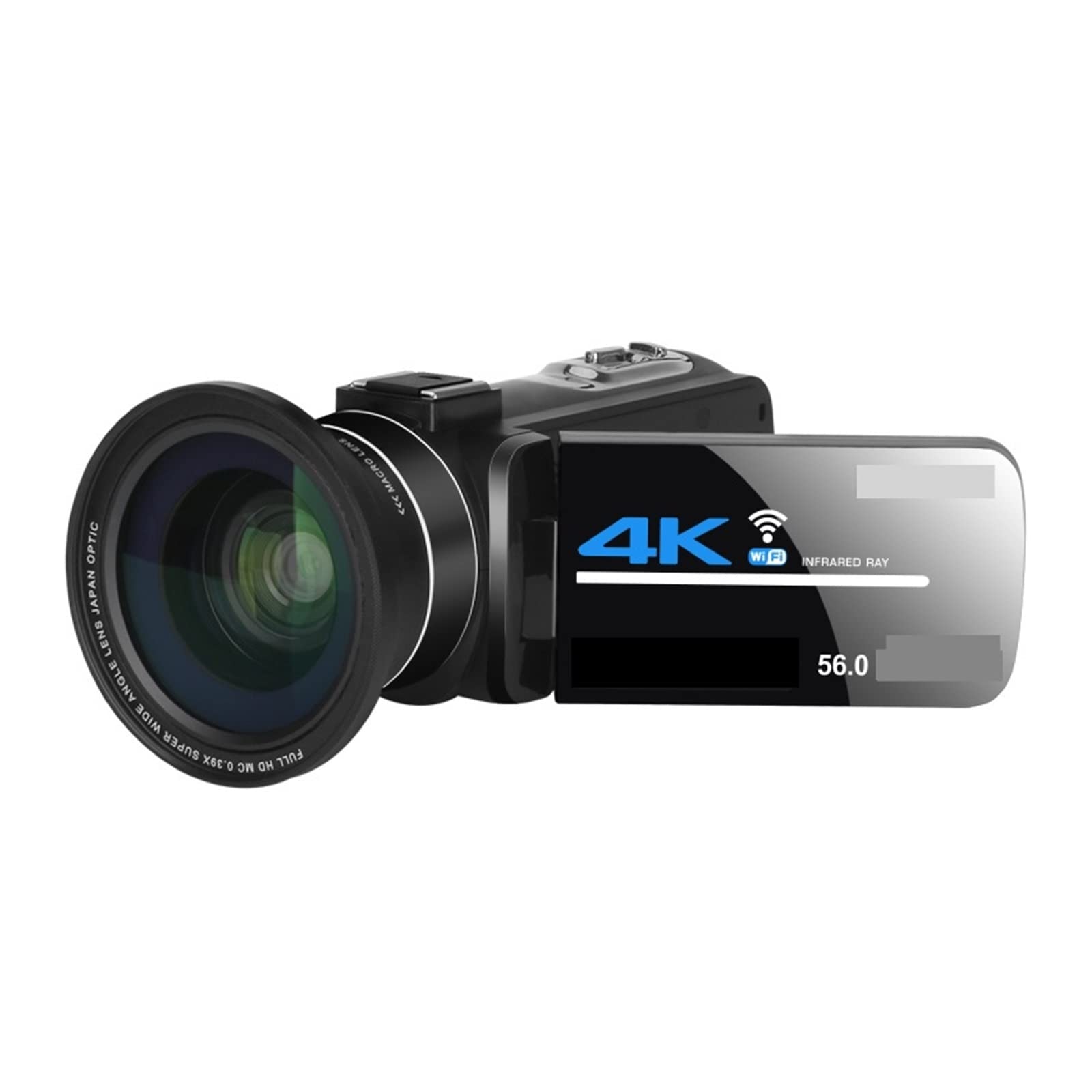 AUBEST 4K 56MP Digital Video Camera Camcorder with 18X Zoom & Night Vision - Perfect for Vlogging, YouTube, Travel, and Home Security (No SD Card, Includes Lens)
