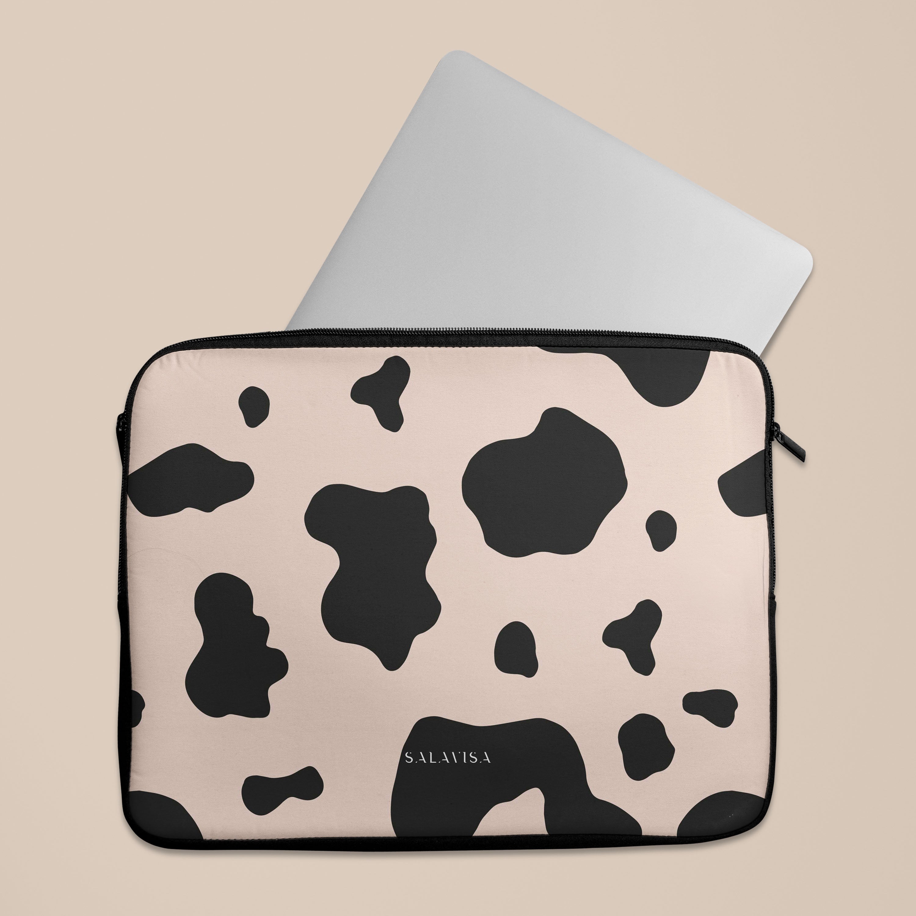Pink Cow Print Laptop Sleeve 13-15 Inch - Cute Protective Case for MacBook Air/Pro - Perfect for School, Work & Travel Accessories