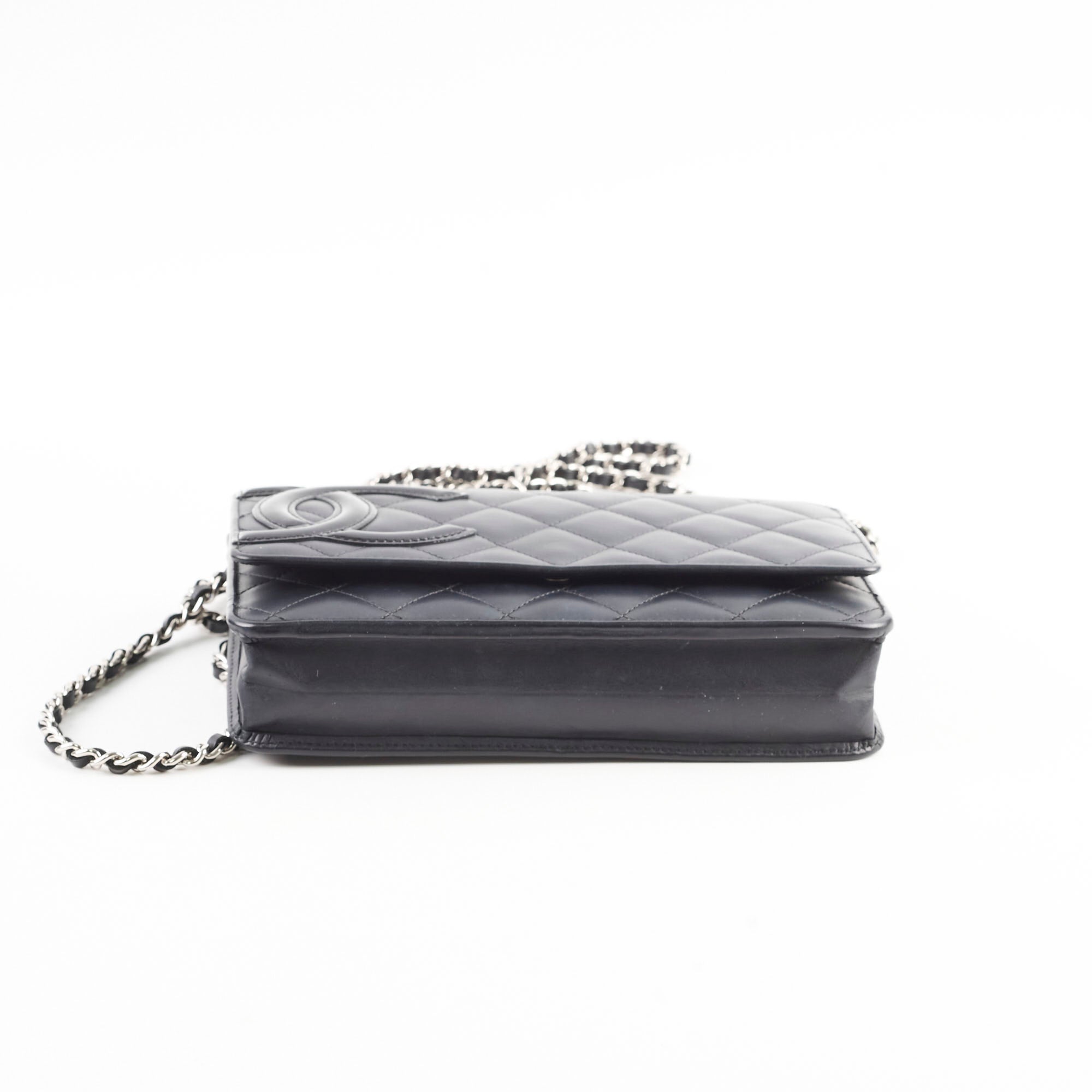 Chanel CC Cambon Wallet on Chain WOC Black Leather Crossbody Bag for Women | Luxury Designer Handbag for Evening Parties & Daily Use