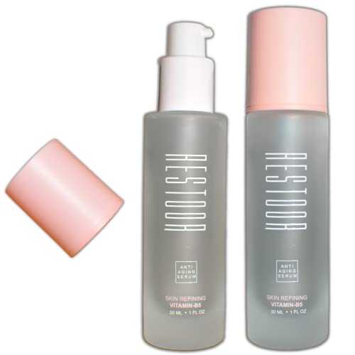 Restoor Skin Essentials Vitamin B5 & Hyaluronic Acid Face Serum 1oz - Hydrating & Soothing for Dry, Sensitive & All Skin Types | Perfect for Daily Skincare Routine & Post-Treatment Recovery